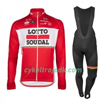 Cykeltøj Langærmet + Bib Cykelbukser Dame 2017 Lotto Soudal N001